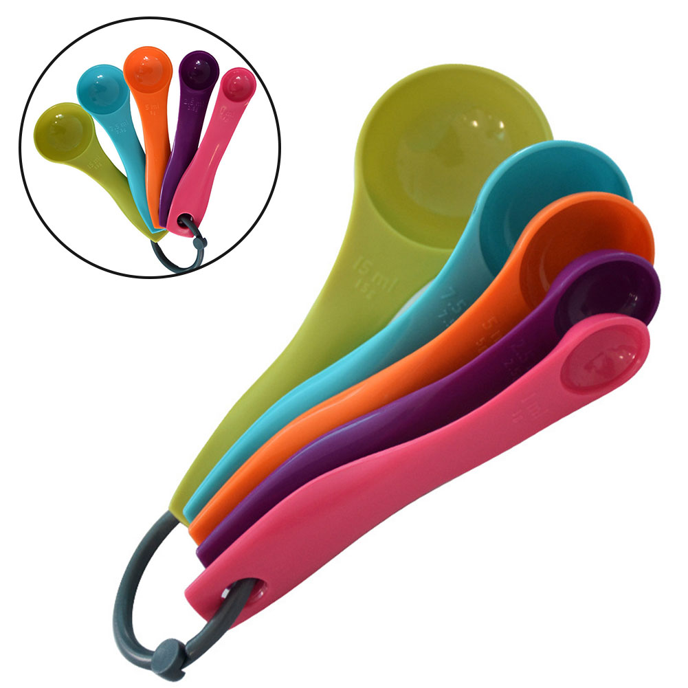 Kitchen Baking Utensil Set - 5 Parça Renkli Tuz Yağı Kaşık