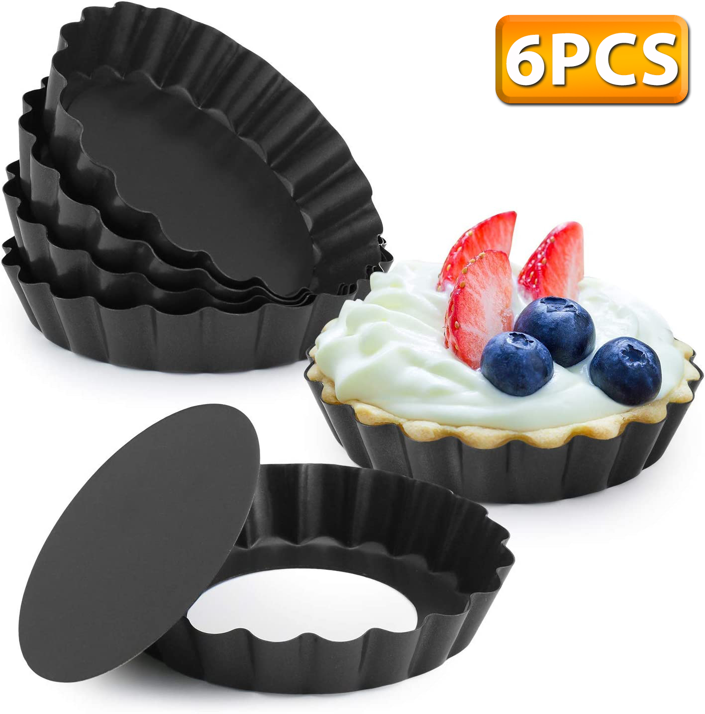 6 Adet Mini Tart Tavaları 4 In - Muffin Tin Nonstick incelemesi ve fiyatı