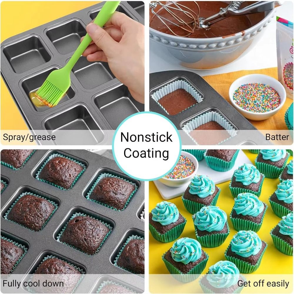 12 Bölmeli Kare Muffin Kalıbı  - Muffin Tin Nonstick incelemesi ve fiyatı