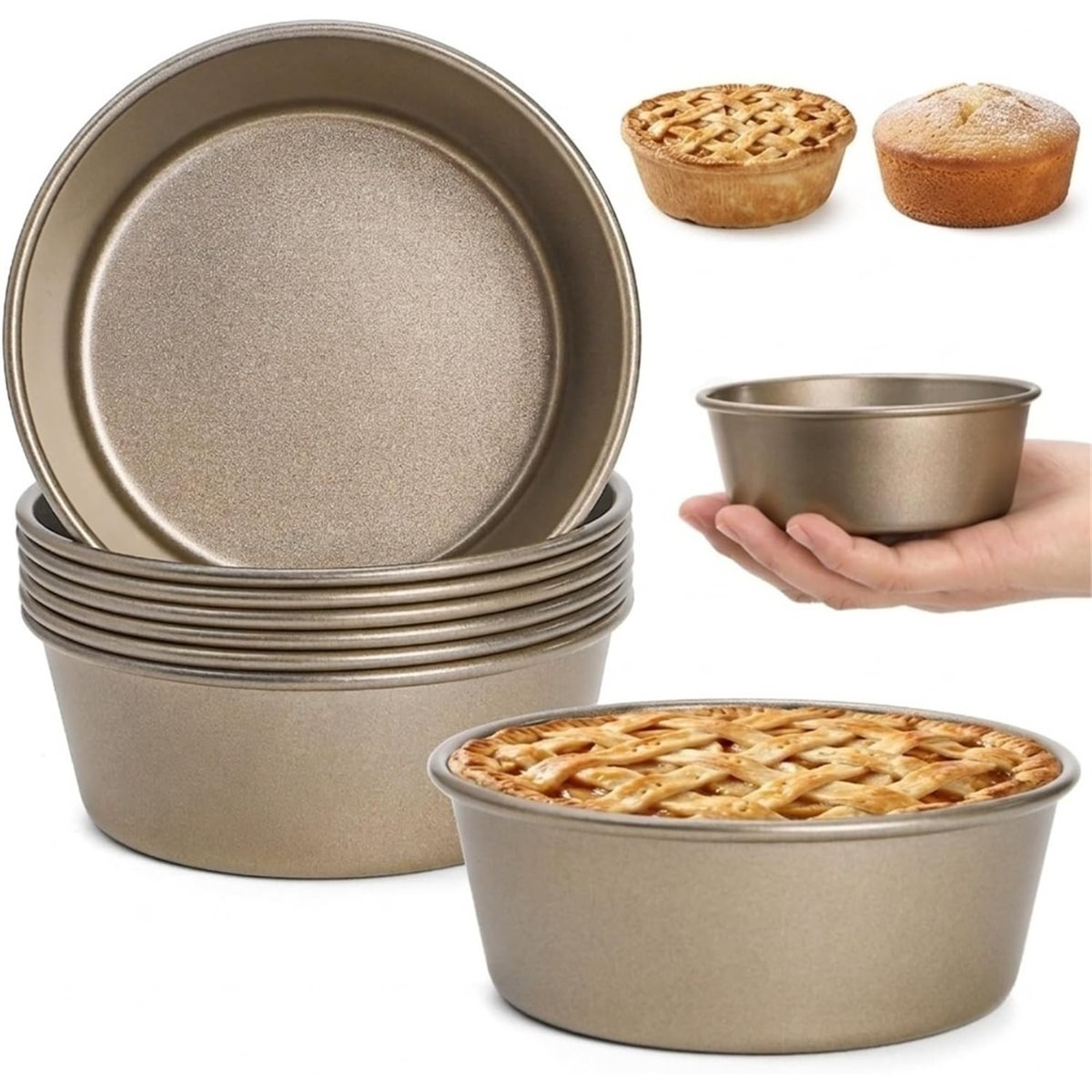 8'li Paket Mini Turta Tepsiler - Muffin Tin Nonstick incelemesi ve fiyatı