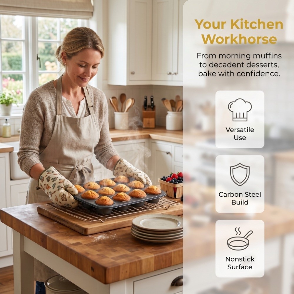 Karbon Çelik Mini Muffin Tavas - Muffin Tin Nonstick incelemesi ve fiyatı
